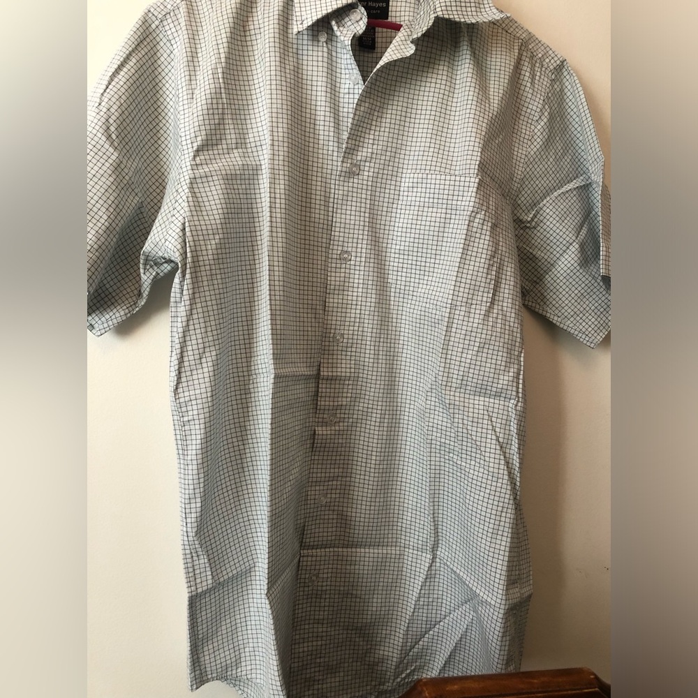 Denver Hayes Men's Grid Pattern Shirt - Black and White